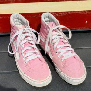 VANS Sk8-Hi Canvas Pink High-Top Skate Sneakers Women’s Size 7 Men’s Size 5